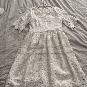White Lace/crochet dress
